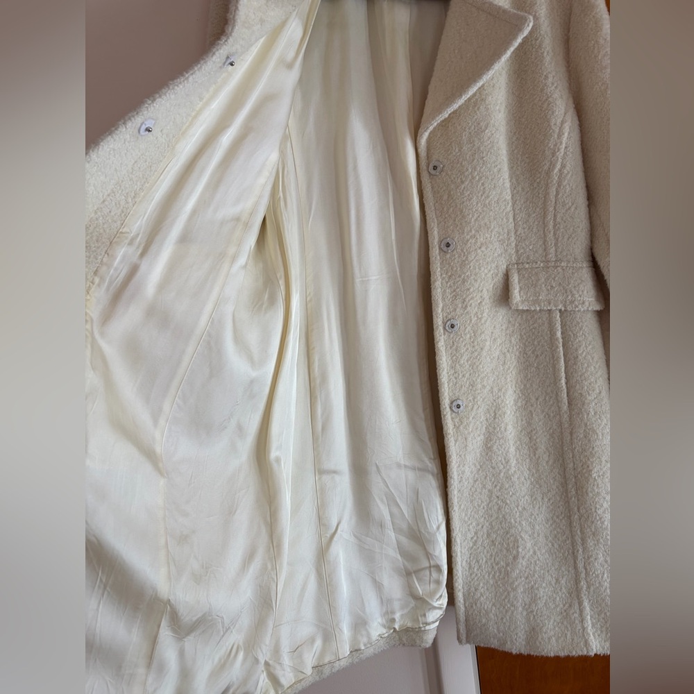 Nine West Cream Wool Coat - Picture 3 of 13